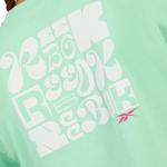 Remera Crop Reebok Dynamic Puff Verde Menta 3