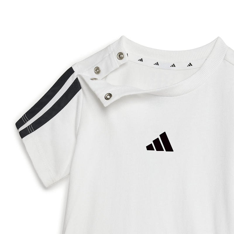 Conjunto Bebé adidas Playtime Remera y Short Blanco Negro 4