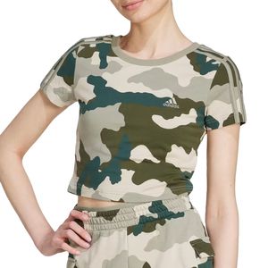 Remera Training Adidas Essentials 3 Stripes Camo Print Mj