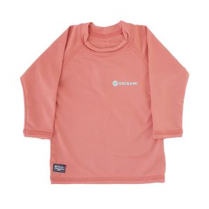 Remera Origami Mangas Largas UV Bebe Coral Niños