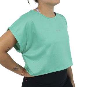 Remera Training Pro One Crop Cube Vd Mujer