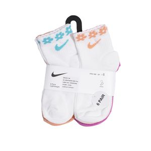 Medias Moda Nike Wild Flowers Pack x6 Nj Vt Bn Niños