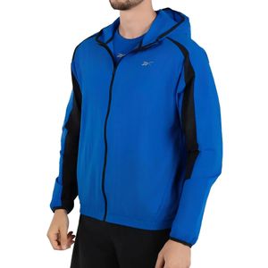 Campera Running Reebok Woven Wind Az Hombre