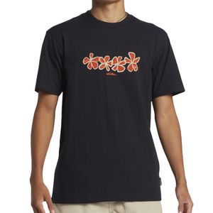 Remera Moda Quiksilver Four Flowers Ng Nj Hombre