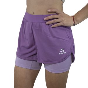 Short Training Topper Doble Vt Mujer