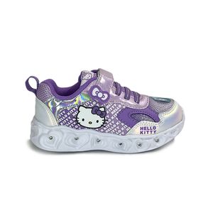 Zapatillas Moda Footy Hello Kitty Luz Lila Rs Bn Niños