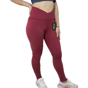 Calza Training Pro One Sclupt Granate Rj Bd Mujer